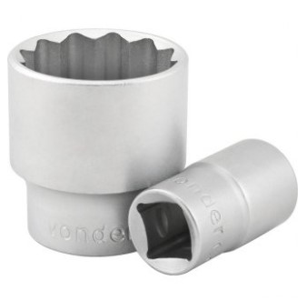 Soquete Estriado com Encaixe de 1/2 Pol. 22mm - 3039220000 - Vonder