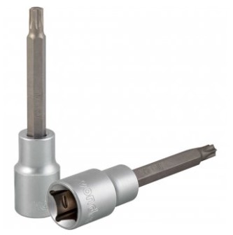 Soquete Hexalobular Macho Longo Encaixe de 1/2 Pol. T40 - 3039012400 - Vonder