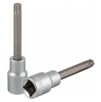 Soquete Hexalobular Macho Longo Encaixe de 1/2 Pol. T50 - 3039012500 - Vonder