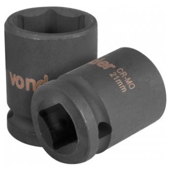 Soquete Sextavado de Impacto Encaixe de 1/2 Pol. X 21mm - 3061120021 - Vonder