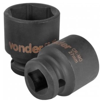 Soquete Sextavado de Impacto Encaixe de 1/2 Pol. X 27mm - 3061120027 - Vonder