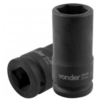 Soquete Sextavado Longo de Impacto 27mm Encaixe de 3/4 Pol. - 3061034027 - Vonder