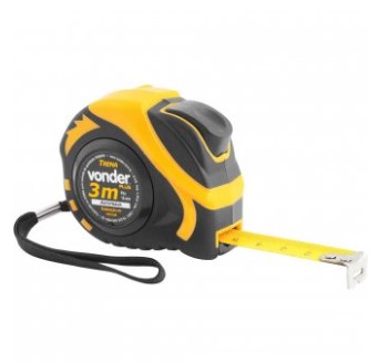 Trena Curta de Aço Autotrava 3m X 16mm - 3868303303 - Vonder Plus