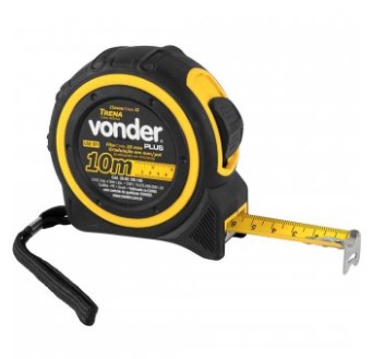 Trena Curta de Aço 10m X 25mm - 3868100100 - Vonder Plus