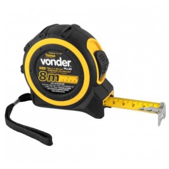 Trena Curta de Aço 8m X 25mm - 3868080080 - Vonder Plus