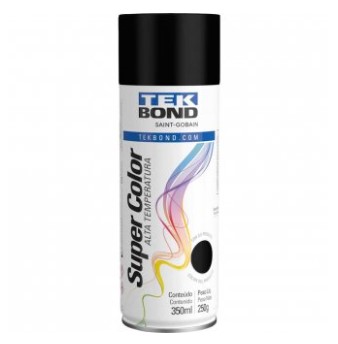 Tinta Spray Preto Fosco Alta Temperatura 350ml - 6278350174 - Tekbond