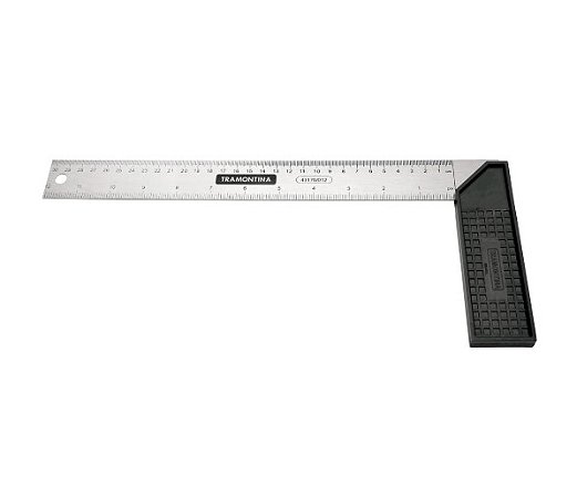 Esquadro 30cm em Aço Temperado com Cabo Injetado - 43170012 - Tramontina