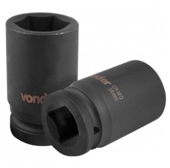 Soquete Sextavado Longo de Impacto 38mm Encaixe de 1 Pol. - 3061100038 - Vonder