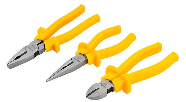 Jogo Alicate Isolado 1000v 3 Peças Vonder