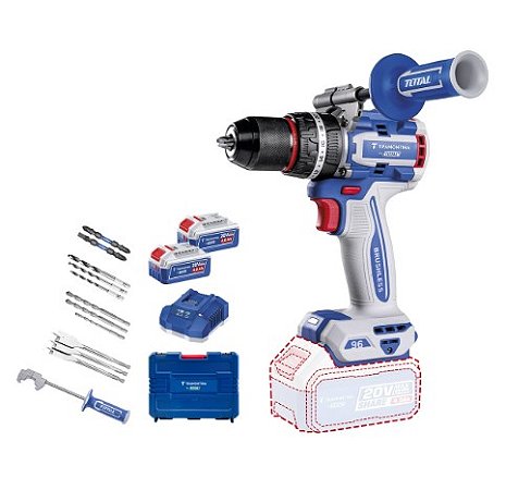 Parafusadeira Furadeira Impacto 1/2 20v 96nm 2 Bat Tramontina By Total