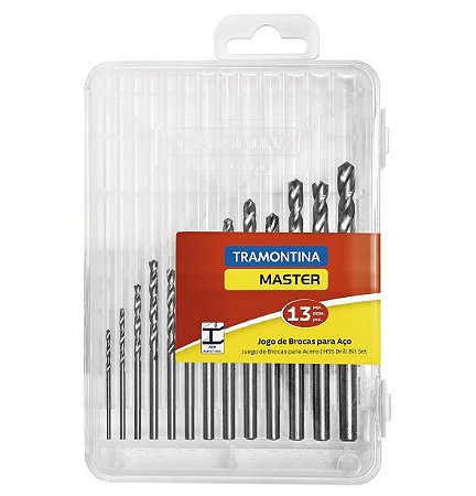 Jogo de Brocas Aço Hss 1,5 a 6,5mm 13 Peças Tramontina