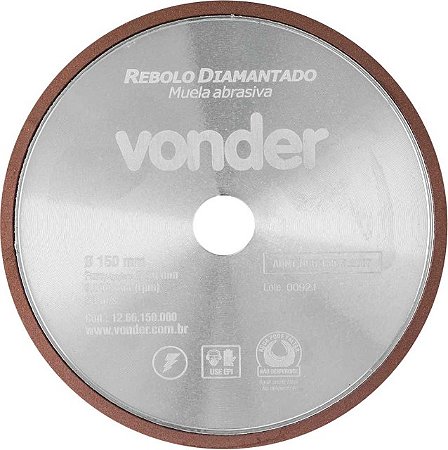 Rebolo Diamantado P/ Afiação de Serras 150mm Vonder