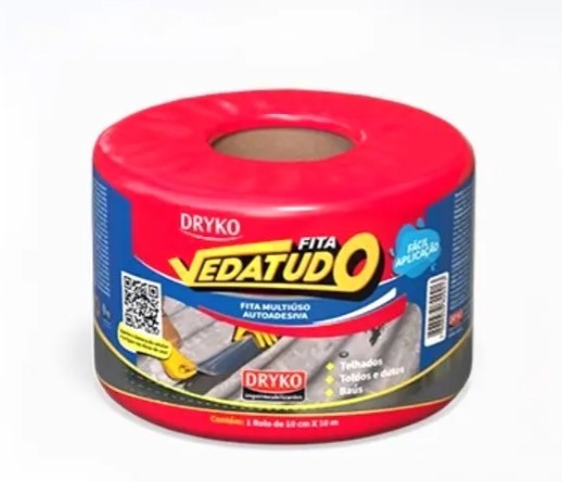 Fita Adesiva Impermeabilizante 10cm X 10m Dryko
