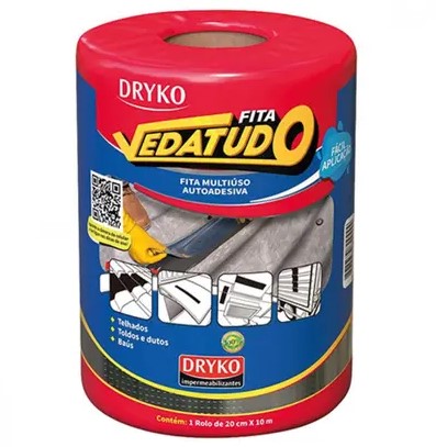 Fita Adesiva Impermeabilizante 20cm X 10m Dryko