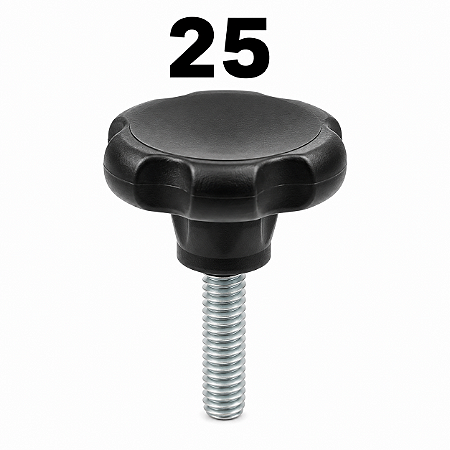 Kit 25 Manípulos M6x50 Macho 4526