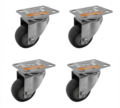 Kit 4 Rodizio Giratorio 1-5/8 Pol Pvc