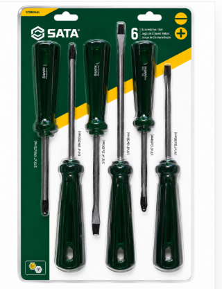 Jogo de Chave Fenda/phillips 6 Peças Sata