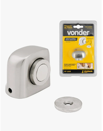 Fixador de Porta Magnética Aluminio Vonder