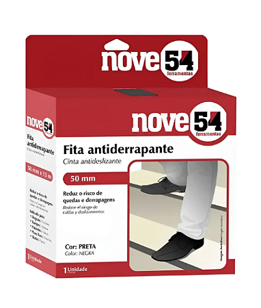 Fita Antiderrapante 50mm X 5m Preta Nove54