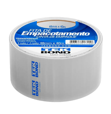 Fita de Empacotamento Transparente 48 X 40 Mm Tekbond