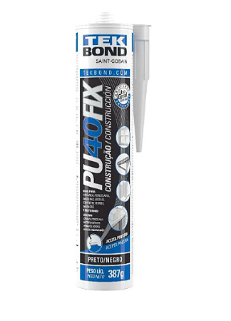 Selante Pu40 Fix Uso Geral Preto 387g Tekbond