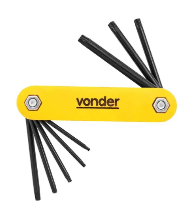 Jogo de Chaves Allen Hexalobular T9 a T40 Crv Vonder