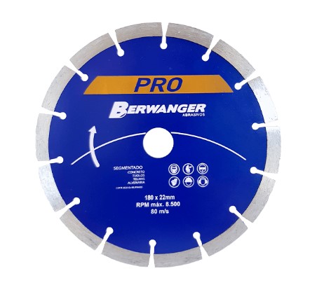 Disco Diamantado Segmentado Pró 110x22mm Berwanger