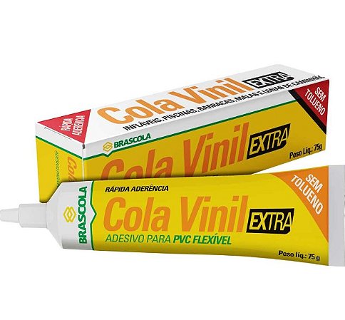 Cola Vinil Extra 75g Brascola para Pvc Flexível e Reparos