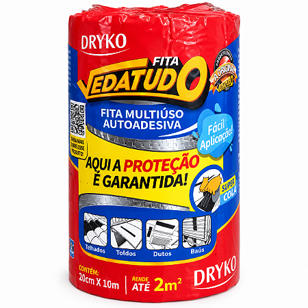 Fita Manta Asfáltica Dryko Veda Tudo Alumínio 20cm X 10m