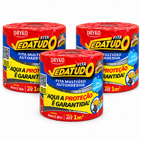 Fita Manta Asfáltica Dryko Veda Tudo Alumínio 10cm X 10m 3un
