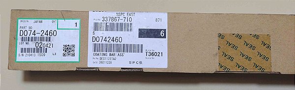 Barra de Cera Ricoh C751/C651 - (coating bar) D0742460 - Original