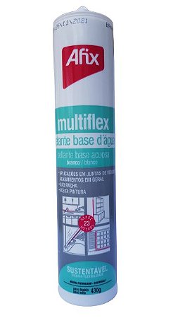 Silicone a Base D'água  Branco - 430g - AFIX