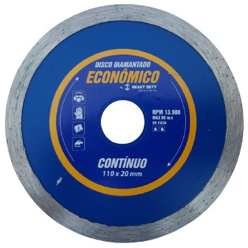 Disco Diamantado Continuo 110 x 20 mm - Heavy Duty