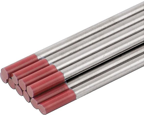 Eletrodo de tungstênio- ponta vermelha -com 2% de tório -3,2 mm  - VONDER - Caixa com 10 peças