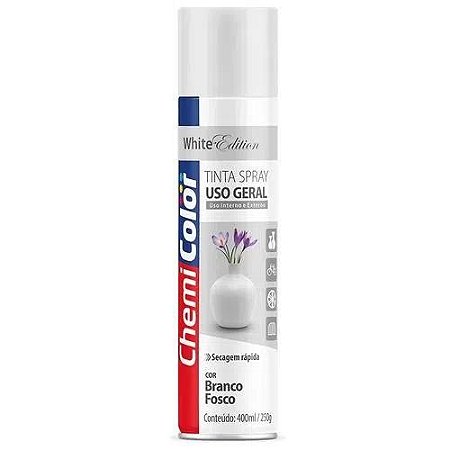 TINTA SPRAY 400 ML - BRANCO FOSCO -CHEMICOLOR