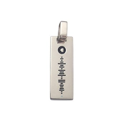 Pingente Plaquinha Spotify - Prata