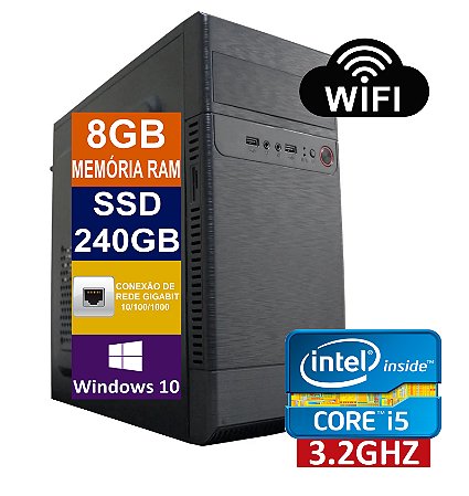 Computador Intel Core I5 3470 - 8GB RAM - SSD 240GB - FONTE 500W - Tech  Power Shop