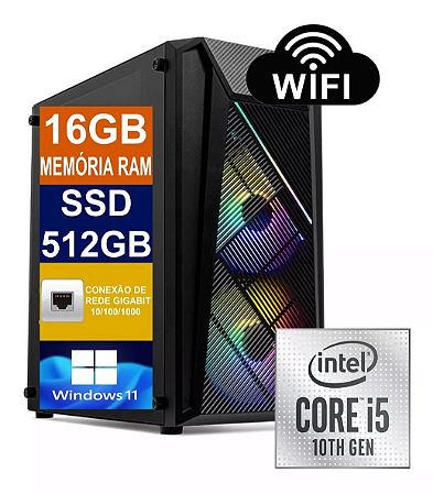 PC Computador Cpu Intel Core I5 10400 (Décima Geração) / 16gb