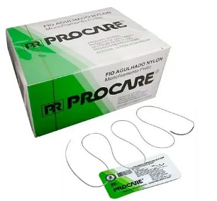 Fio de Sutura Nylon Preto Agulhado - Procare