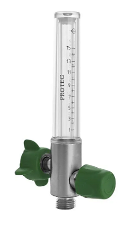 Fluxômetro 0-15 Fêmea para Oxigênio Cor Verde - Protec