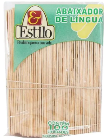 Espátula de Madeira Abaixador de Língua 100un - Estilo