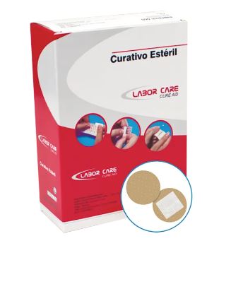Curativo Redondo Pós Punção Bege Adulto - Labor Care