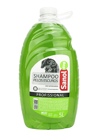 Shampoo Profissional Para Pelos Escuros 5L para Cães - Sanol