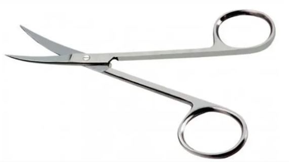 Tesoura Cirúrgica 12cm Curva Fina/Fina - Vital Gold