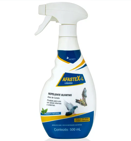 Repelente Líquido Olfativo Contra Pombos e Morcegos 500ml - Afastex-L Haxea