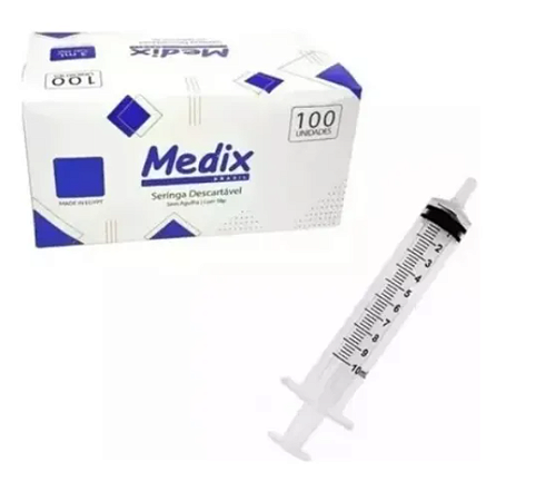 Seringa Descartável 10ml Luer Slip - Medix