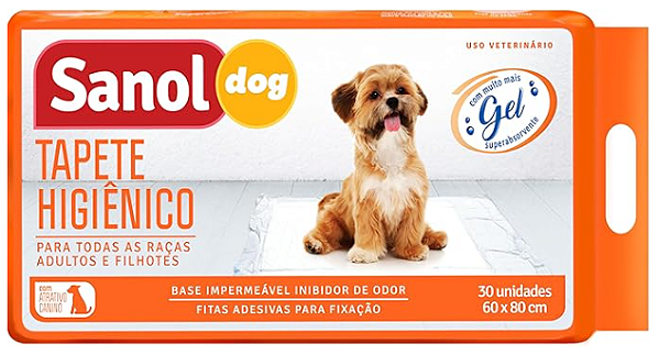Tapete Higiênico para Cães Pacote com 30 Unidades - Sanol Dog