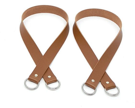 Alça de ombro caramelo com argola níquel