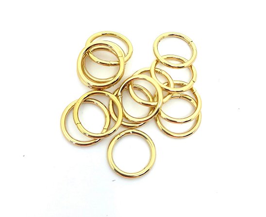 Argola para bolsa 1,5 cm dourado (o par)