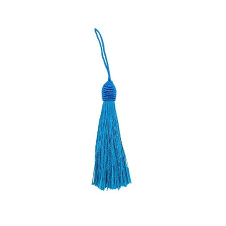 Tassel de seda azul